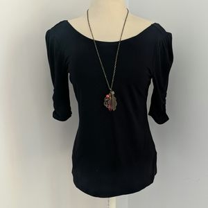 Black scoop neck shirt new without tags